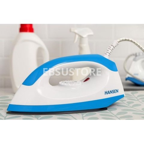 HANSEN 1000W Electric Dry Iron – Non-Stick Soleplate