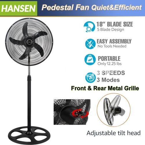 HANSEN 18-Inch Industrial-Level Standing Fan